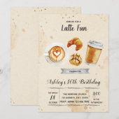 Invitation à une party brunch café (Devant / Derrière)