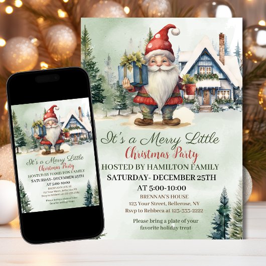 Invitation à une petite fête de Noël joyeuse