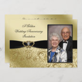 Invitation à une photo d'anniversaire de mariage d (Devant / Derrière)