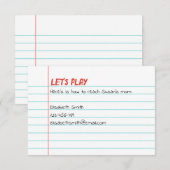 Invitation à une Playdate (Devant / Derrière)
