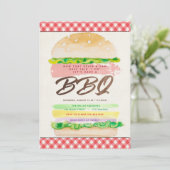 Invitation à une réception de mariage BBQ (Debout devant)