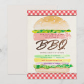 Invitation à une réception de mariage BBQ (Devant / Derrière)