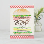 Invitation à une réception de mariage BBQ (Debout devant)