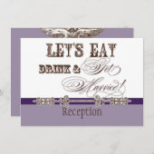 Invitation à une réception de mariage formelle: Ma (Devant / Derrière)