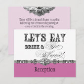 Invitation à une réception formelle : Manger, Boir (Devant / Derrière)