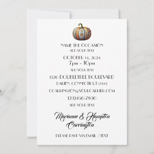 Invitation à une rencontre unique (Dos)