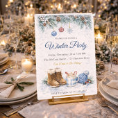 Invitation à une réunion cosy d'hiver