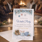 Invitation à une réunion cosy d'hiver