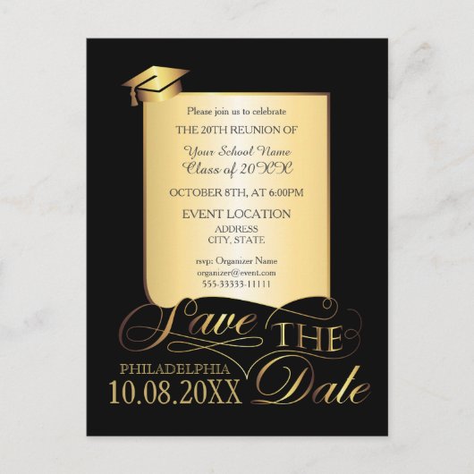 Invitation à une réunion d'anciens élèves (Devant)