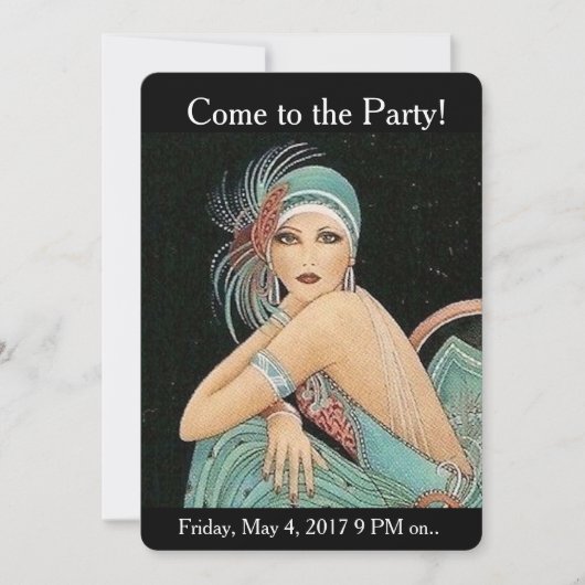 INVITATION À UNE RÉUNION - DÉCORATIF ET CHIC (Devant)
