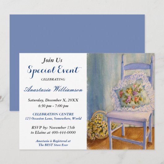 INVITATION À UNE SOIRÉE À L'ANCIENNE (Devant / Derrière)