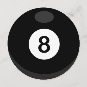 Invitation à une soirée à thème billard billard bi