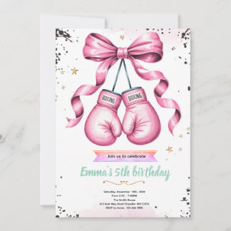 Invitation à une soirée à thème boxe féminine