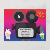 Invitation à une soirée à thème de cinéma (Devant)