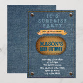 Invitation à une soirée à thème denim (Devant / Derrière)