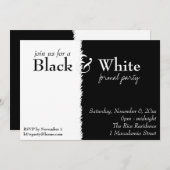 Invitation à une soirée à thème en noir et blanc 2 (Devant / Derrière)