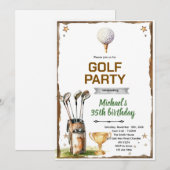 Invitation à une soirée à thème golf (Devant / Derrière)