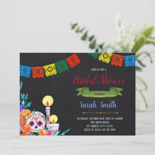 Invitation à une soirée à thème jour des morts (Debout devant)