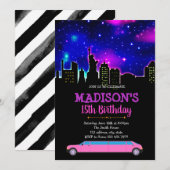 Invitation à une soirée à thème limousine (Devant / Derrière)