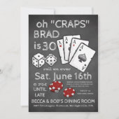 Invitation à une soirée à thème Poker (Devant)