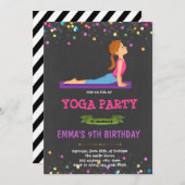 Invitation à une soirée à thème yoga (Devant / Derrière)