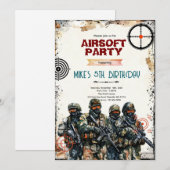 Invitation à une soirée Airsoft (Devant / Derrière)