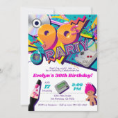 Invitation à une soirée années 90, Thème d'invitat (Devant)