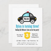 Invitation à une soirée Anniversaire de enfant voi (Devant / Derrière)