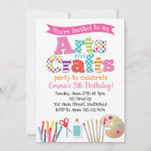 Invitation à une soirée Arts & Artistes (Devant)