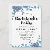 Invitation à une soirée Bachelorette Bleue (Devant)