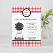 Invitation à une soirée barbecue d'été de pique-ni (Debout devant)