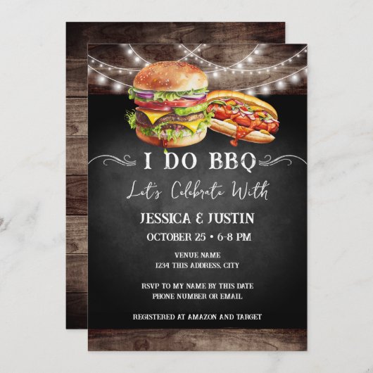 Invitation à une soirée BBQ (Devant / Derrière)