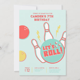 Invitation à une soirée bowling