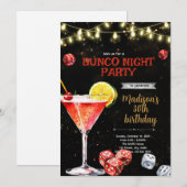 Invitation à une soirée Bunco (Devant / Derrière)