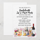 Invitation à une soirée célibataire "Peinture & Ve (Devant / Derrière)
