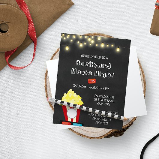 Invitation à une soirée cinéma dans le jardin