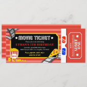 Invitation à une soirée cinéma pour un anniversair (Devant / Derrière)