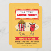 Invitation à une soirée cinéma, soirée pyjama (Devant / Derrière)