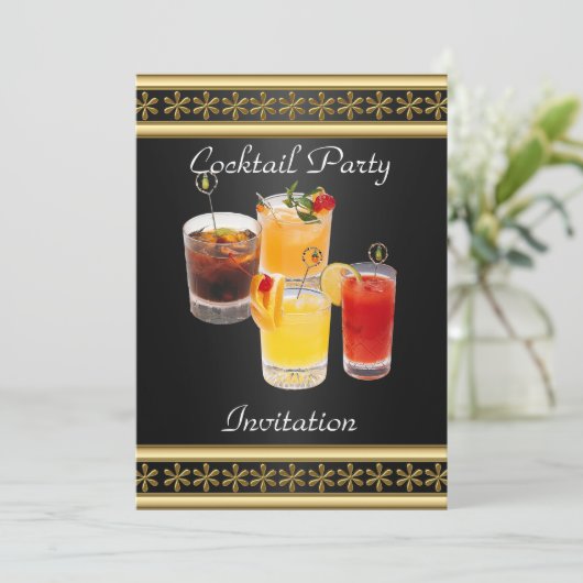 Invitation à une soirée cocktail (Debout devant)