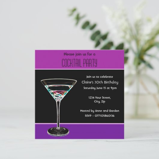 Invitation à une soirée cocktail (Debout devant)