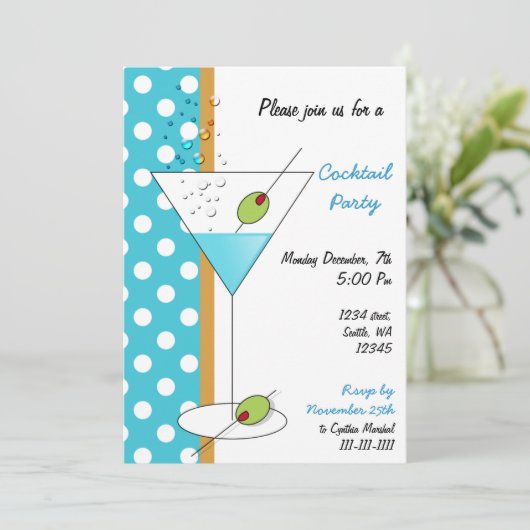 Invitation à une soirée cocktail (Debout devant)