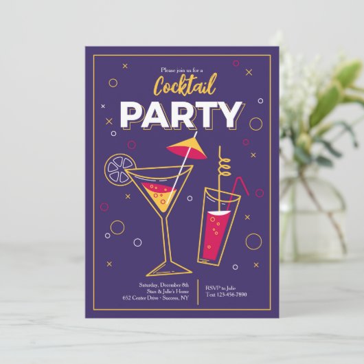 Invitation à une soirée cocktail (Debout devant)
