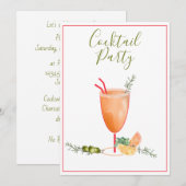 Invitation à une soirée cocktail avec boisson mixt (Devant / Derrière)