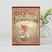 Invitation à une soirée cocktail cosmopolitan (Debout devant)