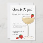 Invitation à une soirée cocktail d'anniversaire (Devant)