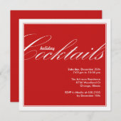 Invitation à une soirée cocktail de vacances moder (Devant / Derrière)