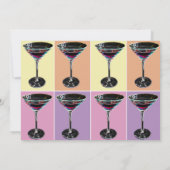 Invitation à une soirée cocktail Funky Martini (Dos)