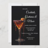 Invitation à une soirée cocktail Halloween (Devant)
