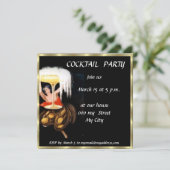 Invitation à une soirée cocktail rétro (Debout devant)