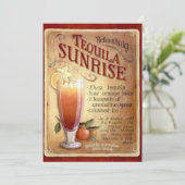 Invitation à une soirée cocktail Tequila Sunrise (Debout devant)